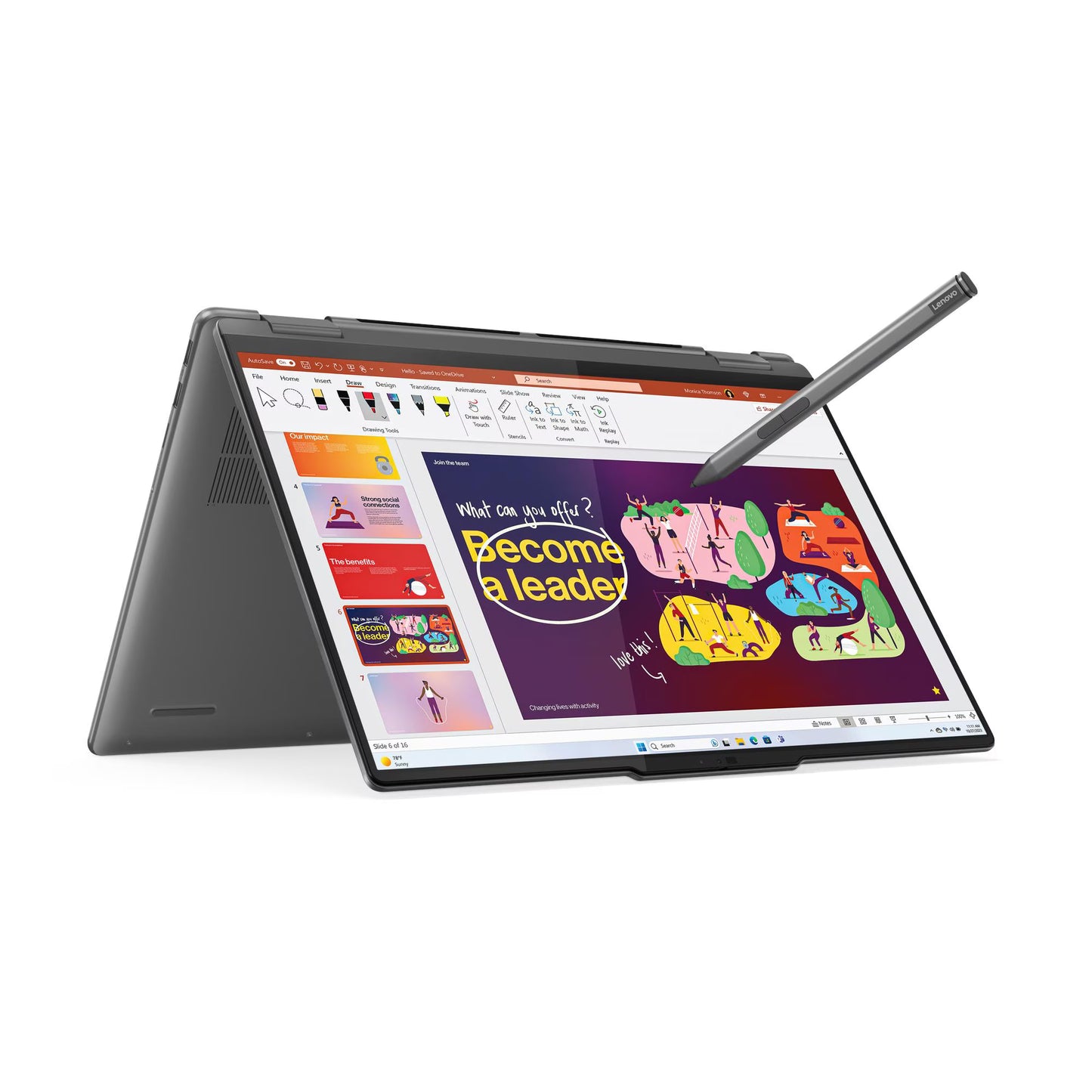 Lenovo Yoga 7 83DL0002US 16” Touch Laptop Core Ultra 7 155U 16GB 1TB